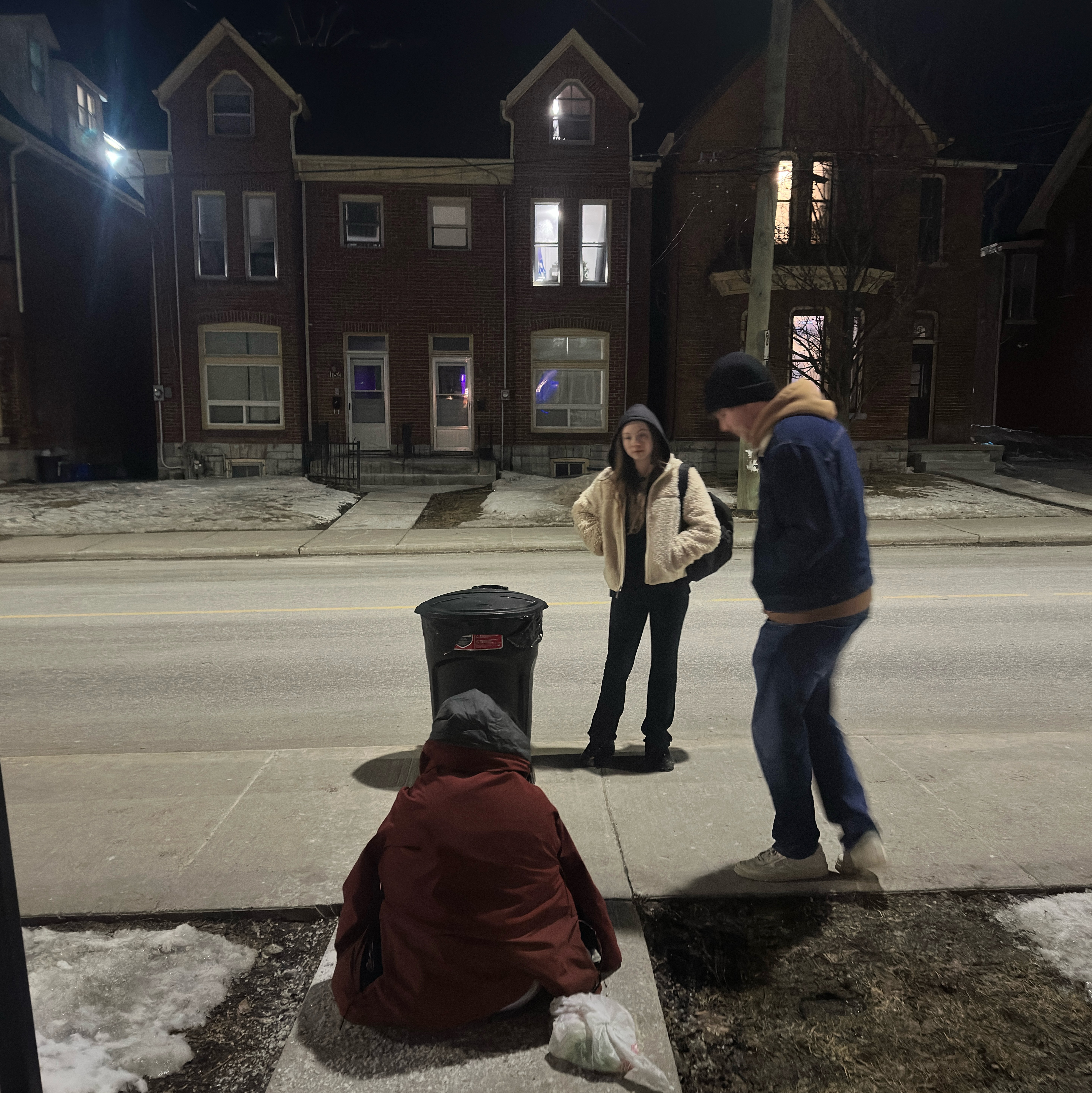 A shot of us filming the introduction for the second time